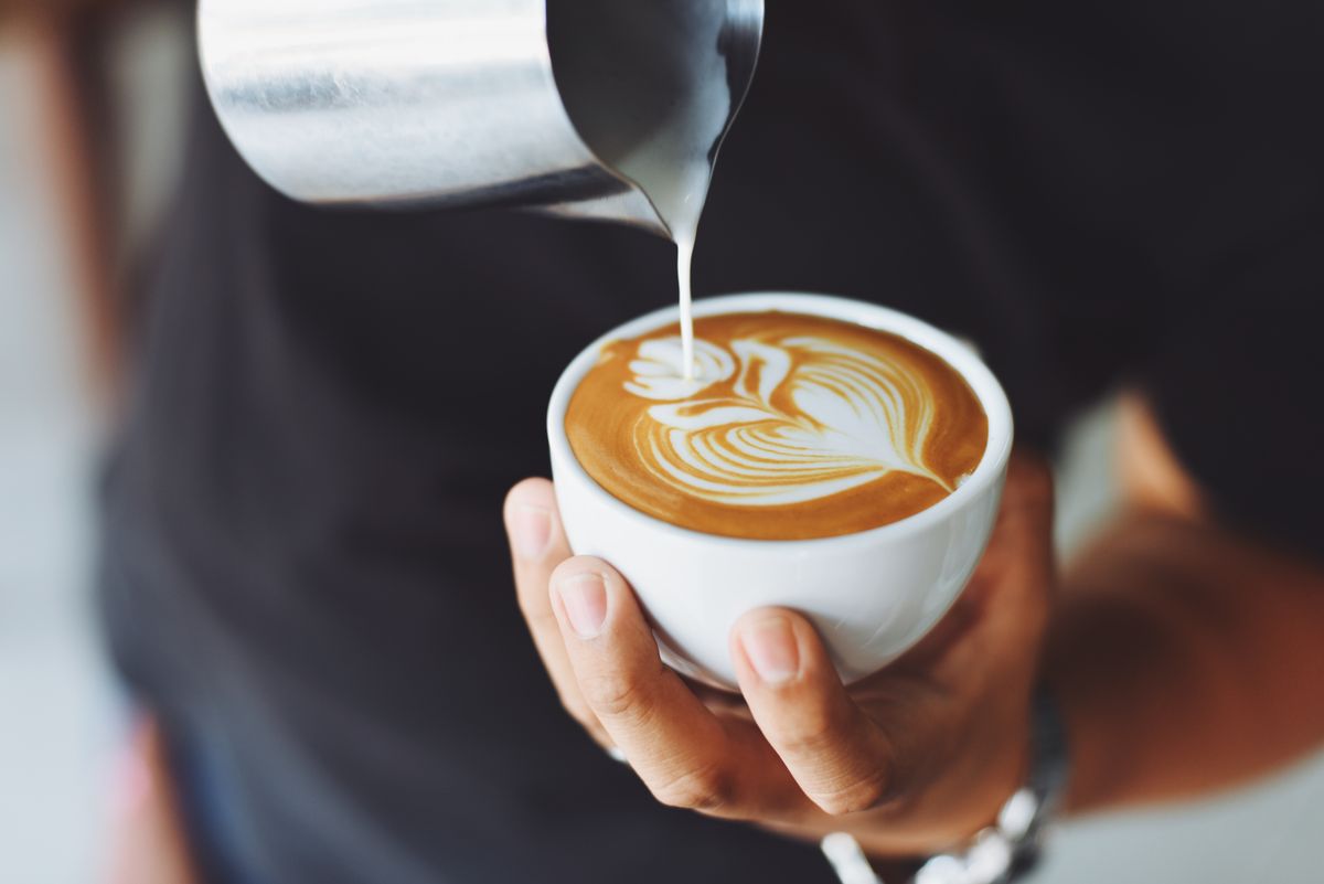Freshly brewed coffee
